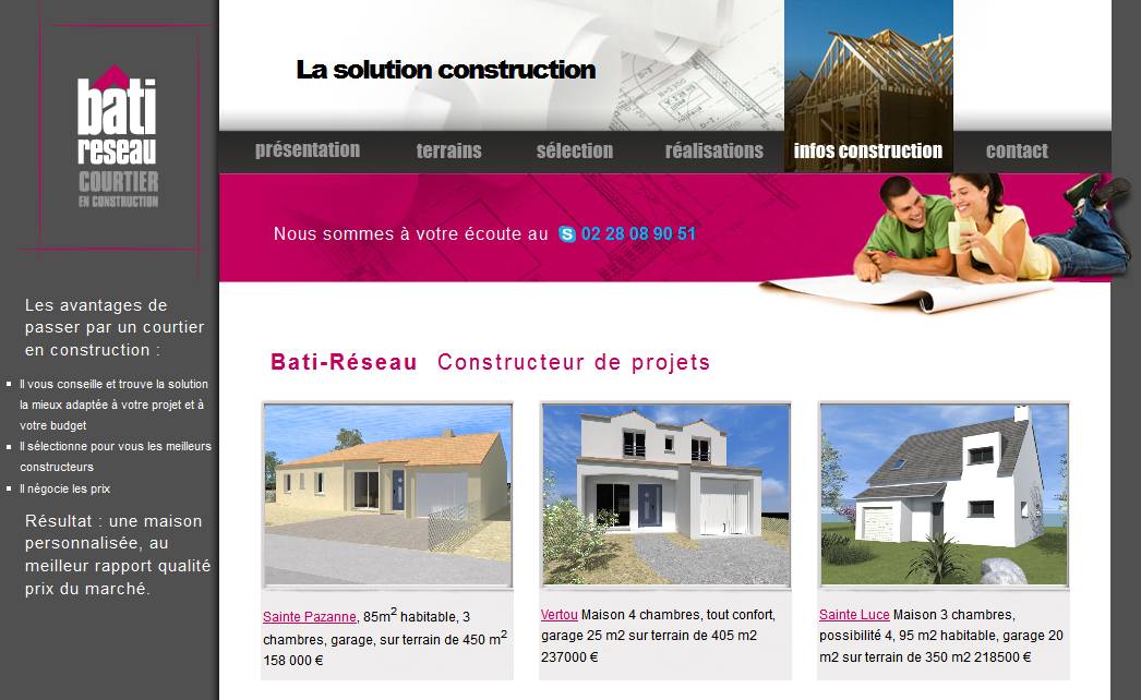 courtier en construction